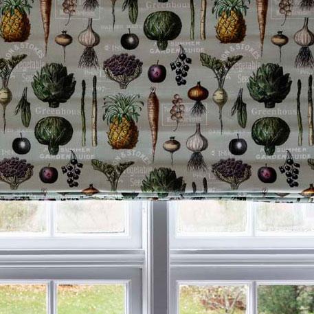 Foldegardin i tekstilet Greenery